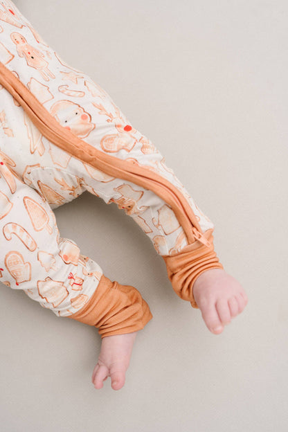 Bamboo Zip Pajamas | Gingerbread Joy