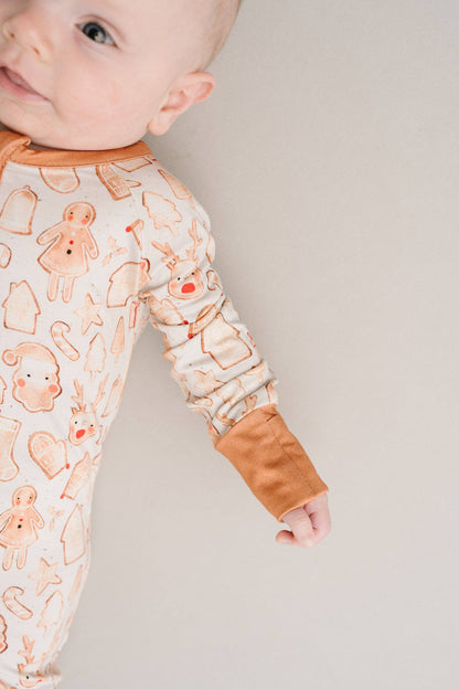 Bamboo Zip Pajamas | Gingerbread Joy