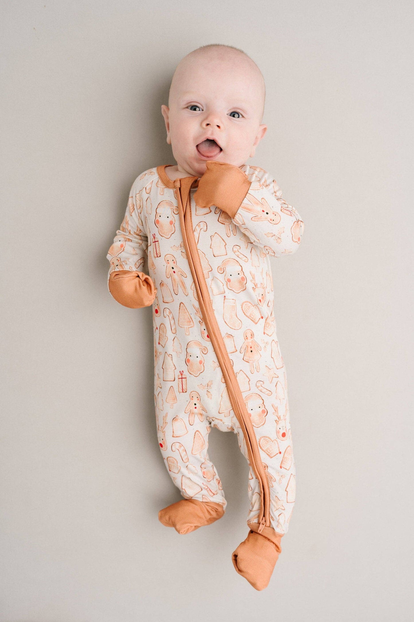 Bamboo Zip Pajamas | Gingerbread Joy