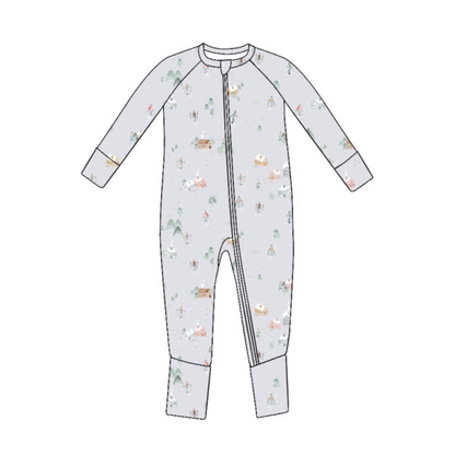 Bamboo Zip Pajamas | Alpine